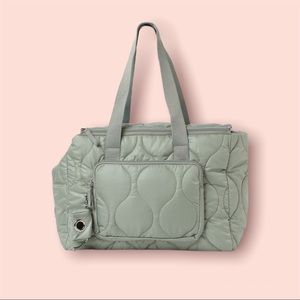 Pastel Green Quilted Dog Bag. Designed For Smaller Dogs.